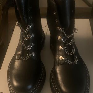 Two by Vince Camuto Black Combat Boots